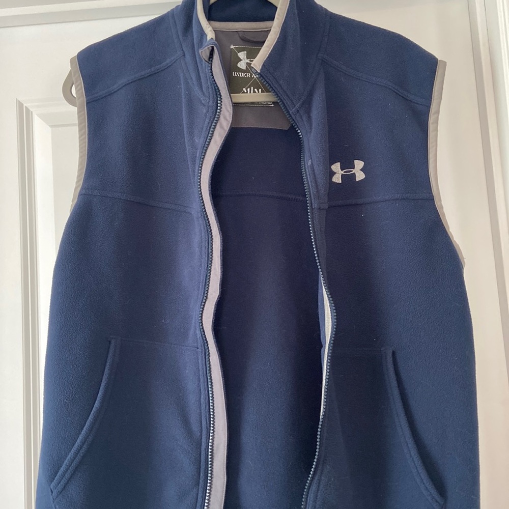 Under A.  fleece vest